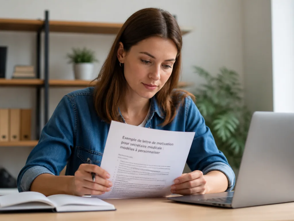 Exemple de lettre de motivation pour secrétaire médicale : modèles à personnaliser